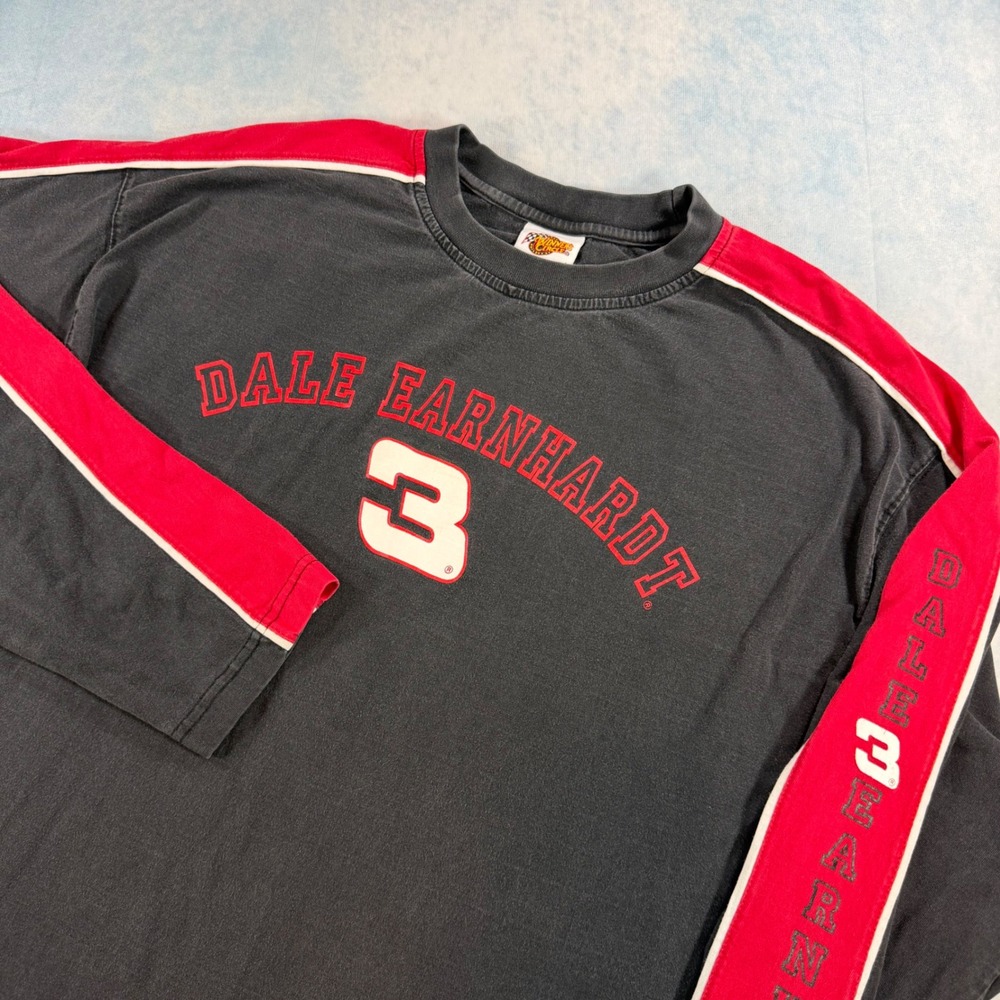 Winners Circle Dale Earnhardt Long Sleeve Shirt Mens L Black Excellent NASCAR 3
